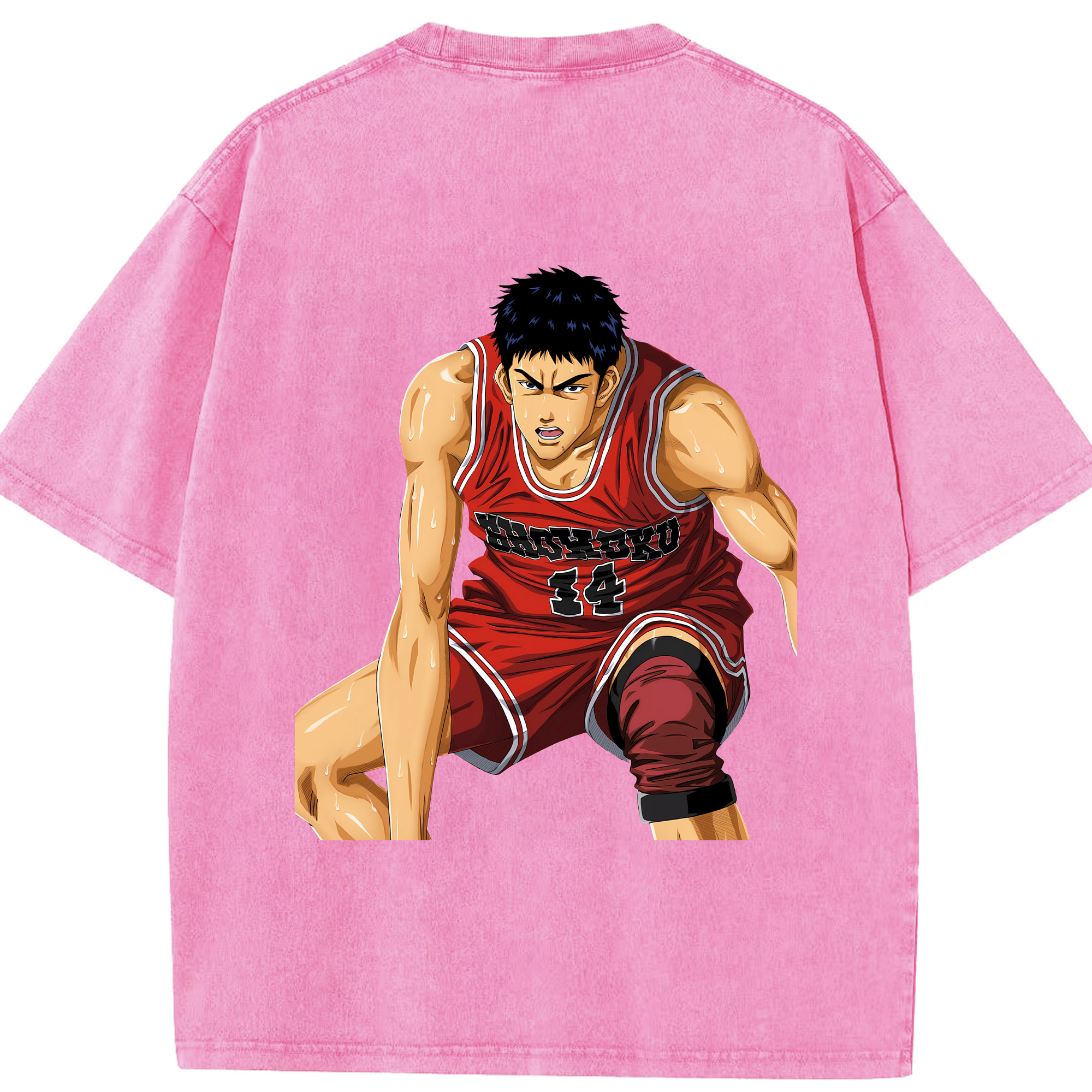 （画像用） SLAM DUNK／スラムダンク 綿100% ヴィンテージ風 半袖Tシャツ（背面プリント）